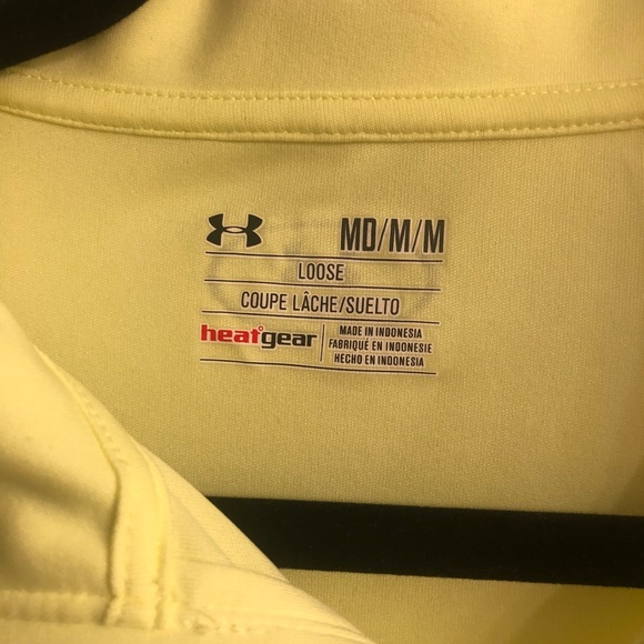 NWOT Under Armour Neon Lime Zip long sleeve shirt - Picture 3 of 4